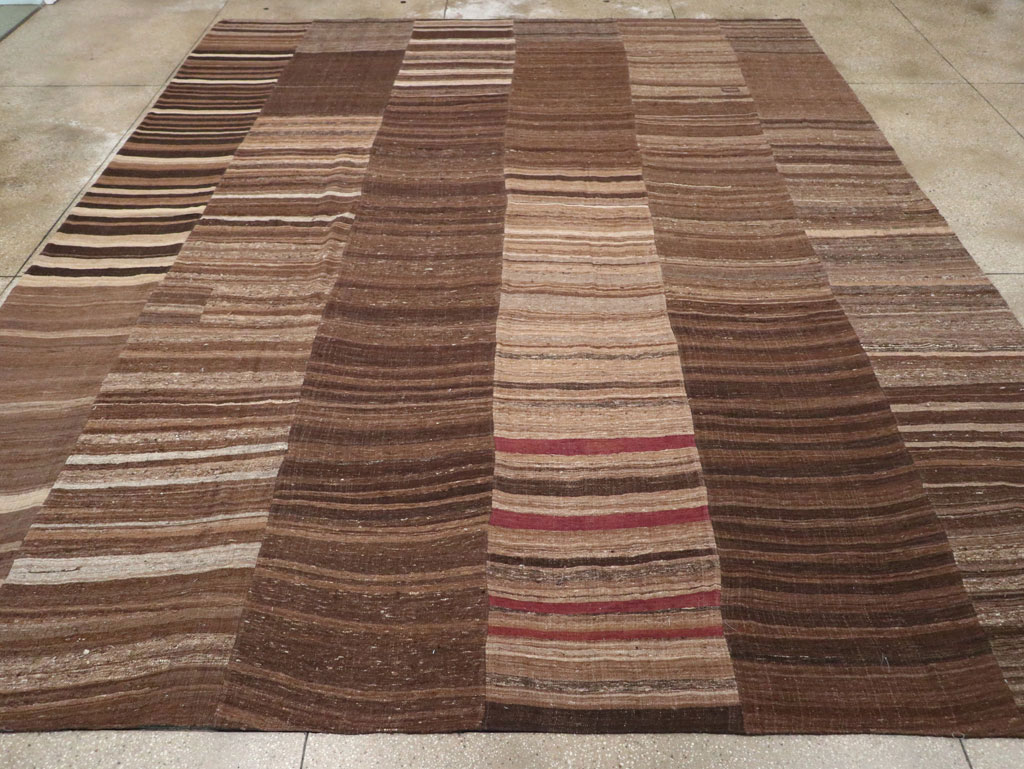 Vintage Turkish Flatweave Kilim Room Size Carpet, No.33088 - Gsblank