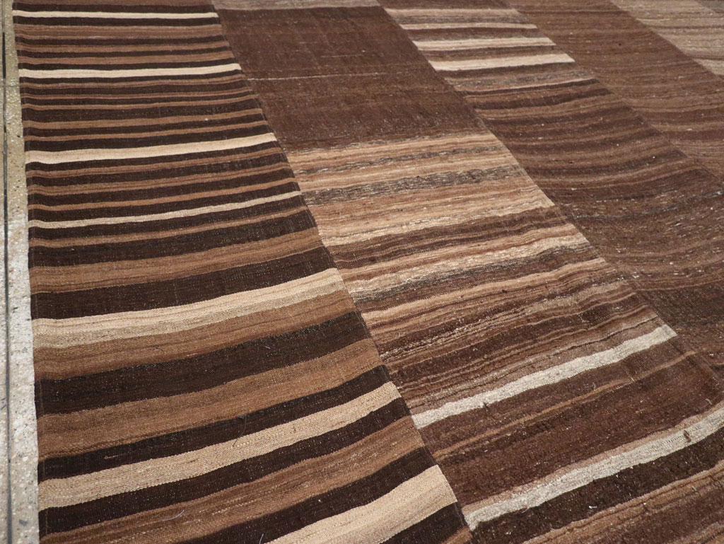 Vintage Turkish Flatweave Kilim Room Size Carpet, No.33088 - Gsblank