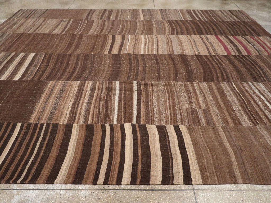 Vintage Turkish Flatweave Kilim Room Size Carpet, No.33088 - Gsblank