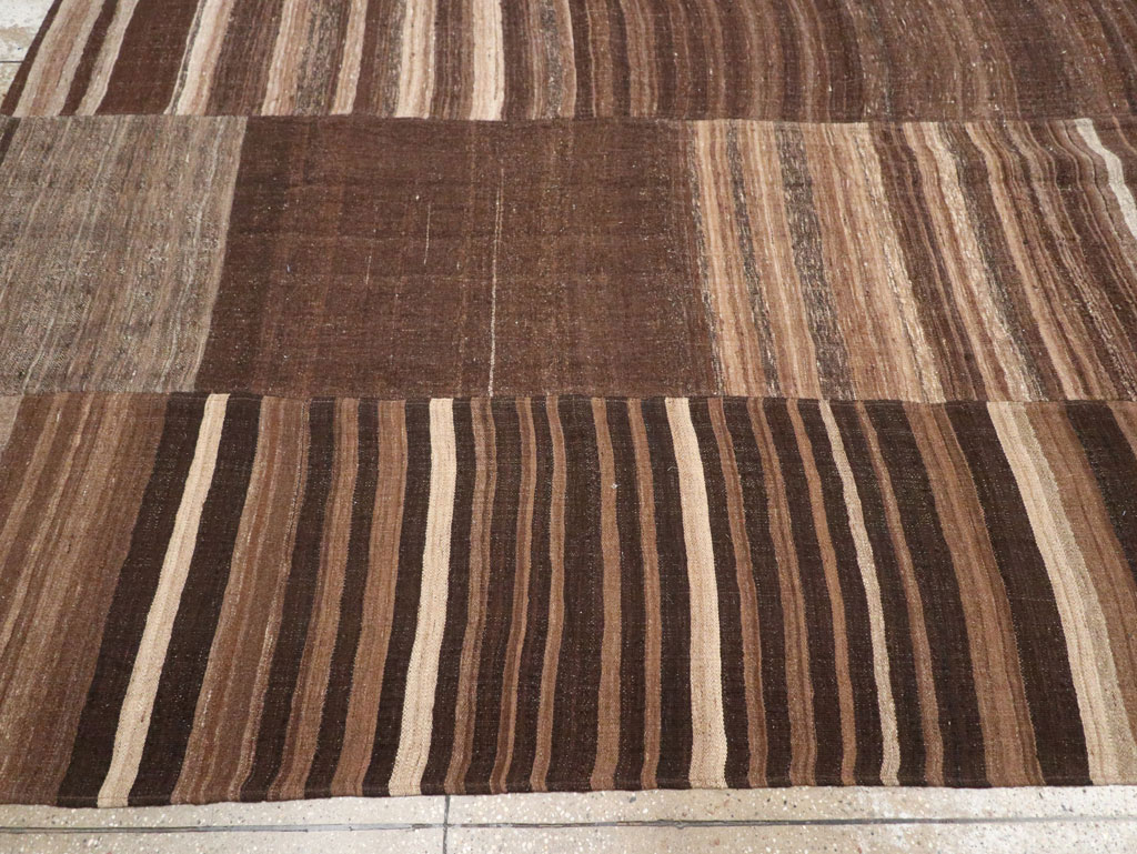 Vintage Turkish Flatweave Kilim Room Size Carpet, No.33088 - Gsblank