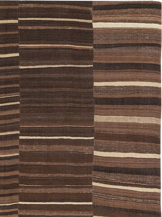 Vintage Turkish Flatweave Kilim Room Size Carpet, No.33089 - Gsblank