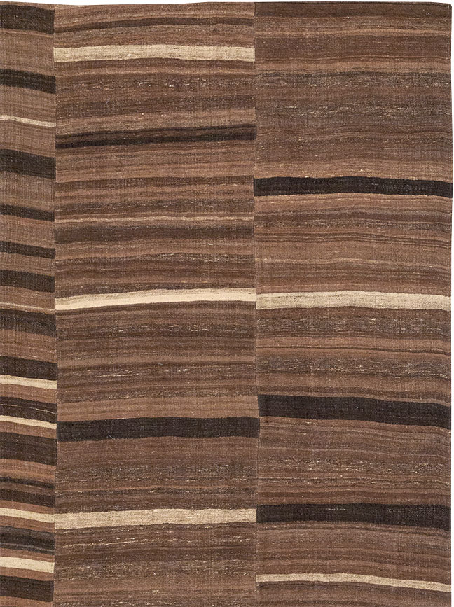 Vintage Turkish Flatweave Kilim Room Size Carpet, No.33089 - Gsblank