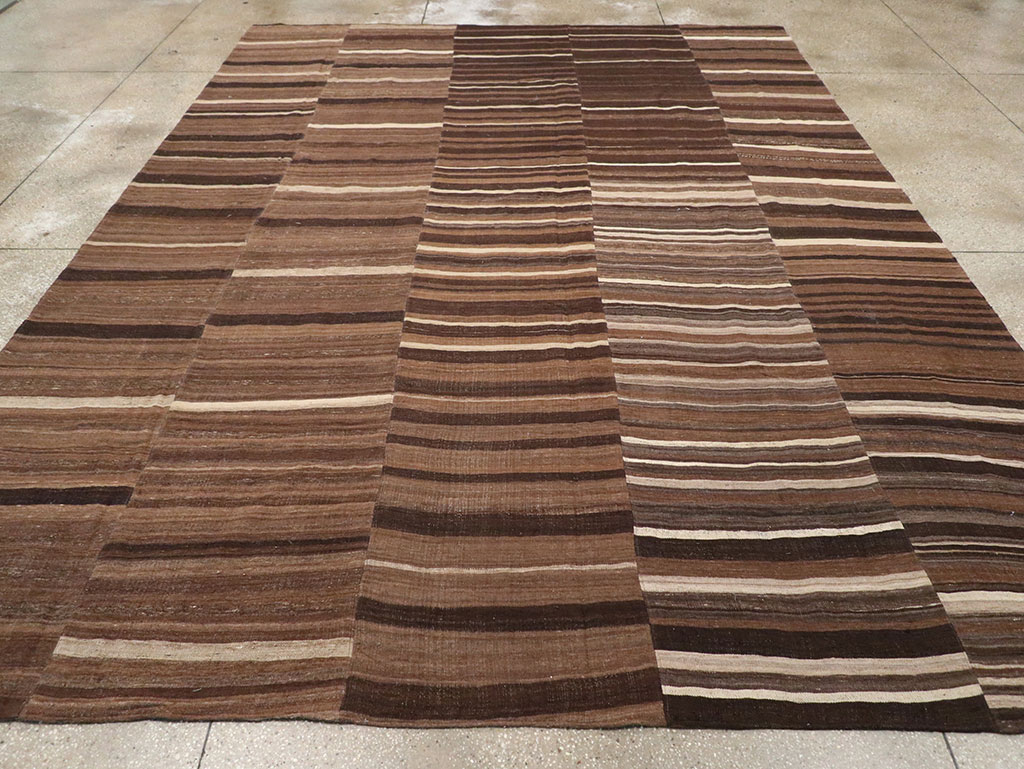 Vintage Turkish Flatweave Kilim Room Size Carpet, No.33089 - Gsblank