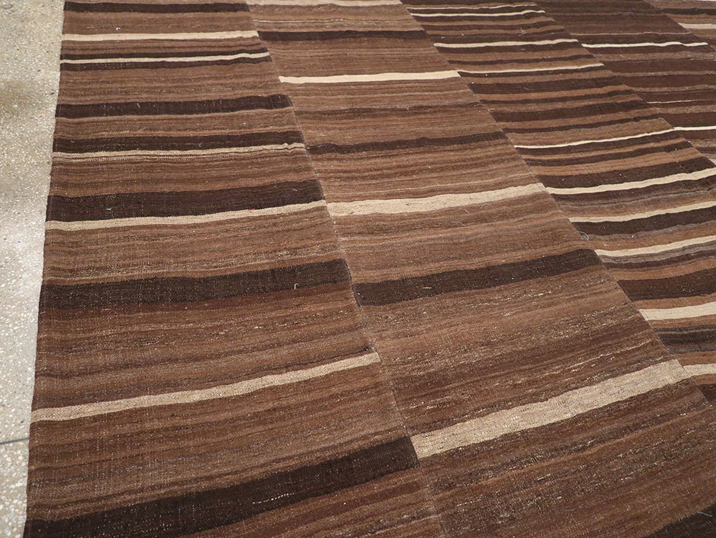 Vintage Turkish Flatweave Kilim Room Size Carpet, No.33089 - Gsblank