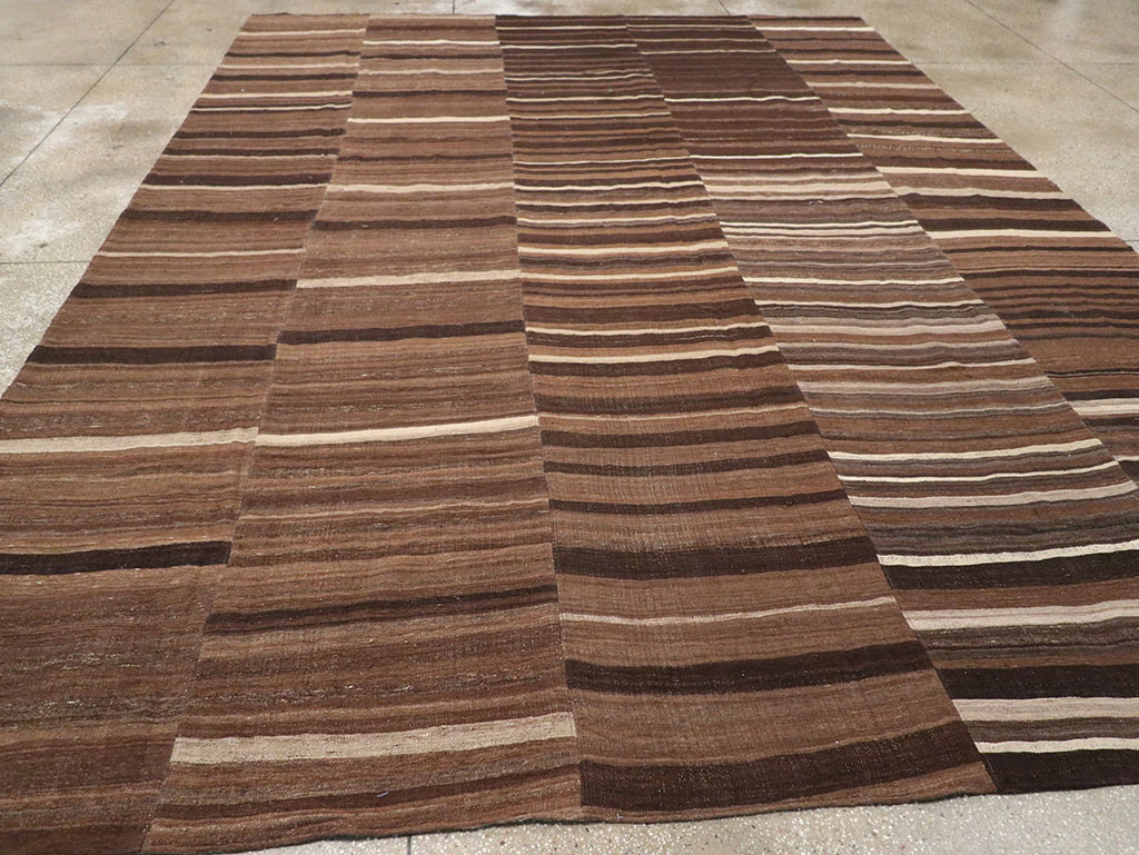 Vintage Turkish Flatweave Kilim Room Size Carpet, No.33089 - Gsblank