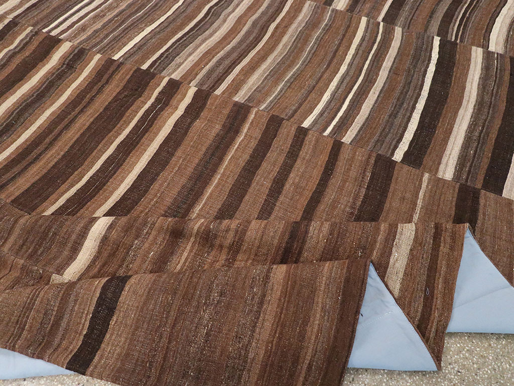 Vintage Turkish Flatweave Kilim Room Size Carpet, No.33089 - Gsblank