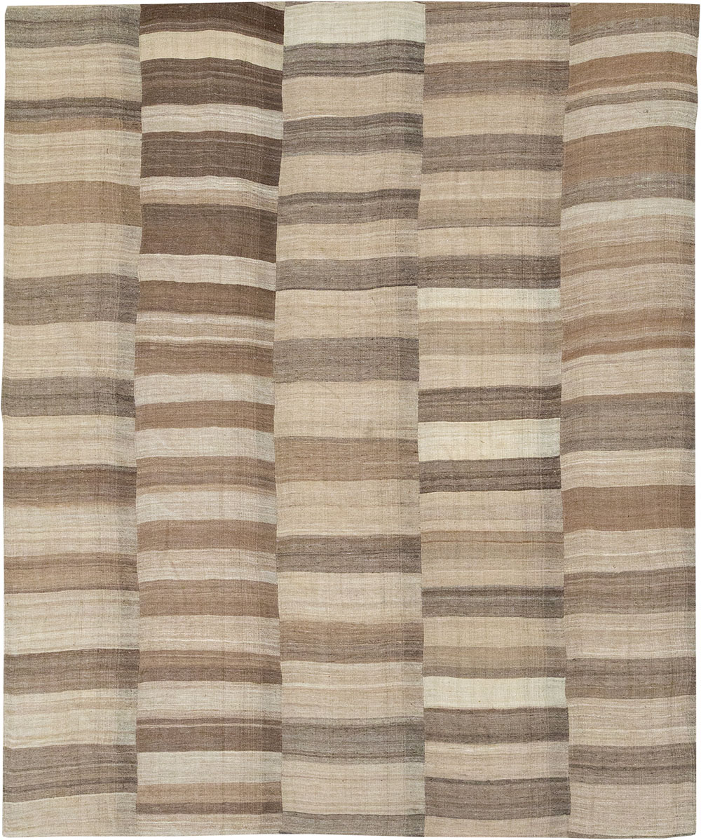 Vintage Turkish Flatweave Kilim Room Size Carpet, No.33090 - Gsblank