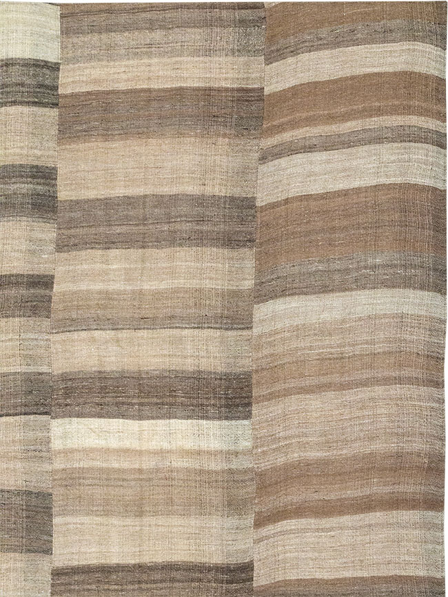 Vintage Turkish Flatweave Kilim Room Size Carpet, No.33090 - Gsblank