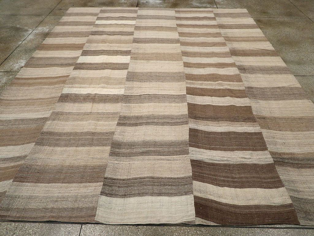 Vintage Turkish Flatweave Kilim Room Size Carpet, No.33090 - Gsblank