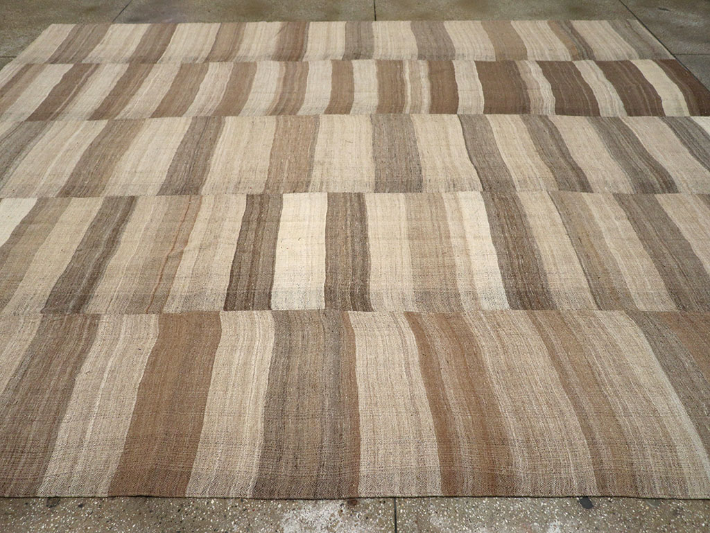 Vintage Turkish Flatweave Kilim Room Size Carpet, No.33090 - Gsblank