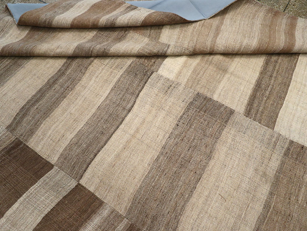 Vintage Turkish Flatweave Kilim Room Size Carpet, No.33090 - Gsblank