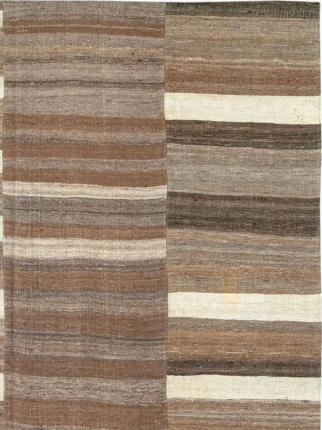 Vintage Turkish Flatweave Kilim Room Size Carpet, No.33092 - Gsblank