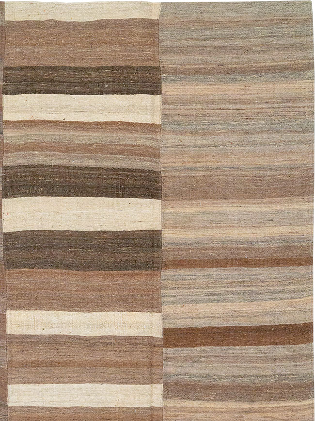 Vintage Turkish Flatweave Kilim Room Size Carpet, No.33092 - Gsblank