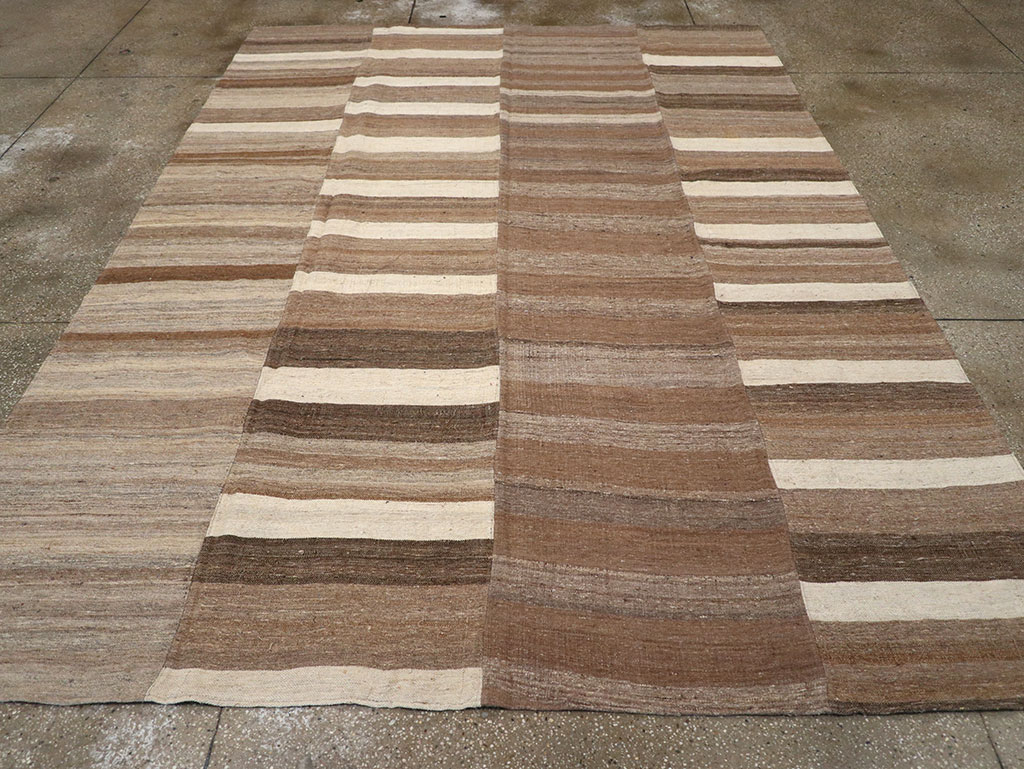 Vintage Turkish Flatweave Kilim Room Size Carpet, No.33092 - Gsblank