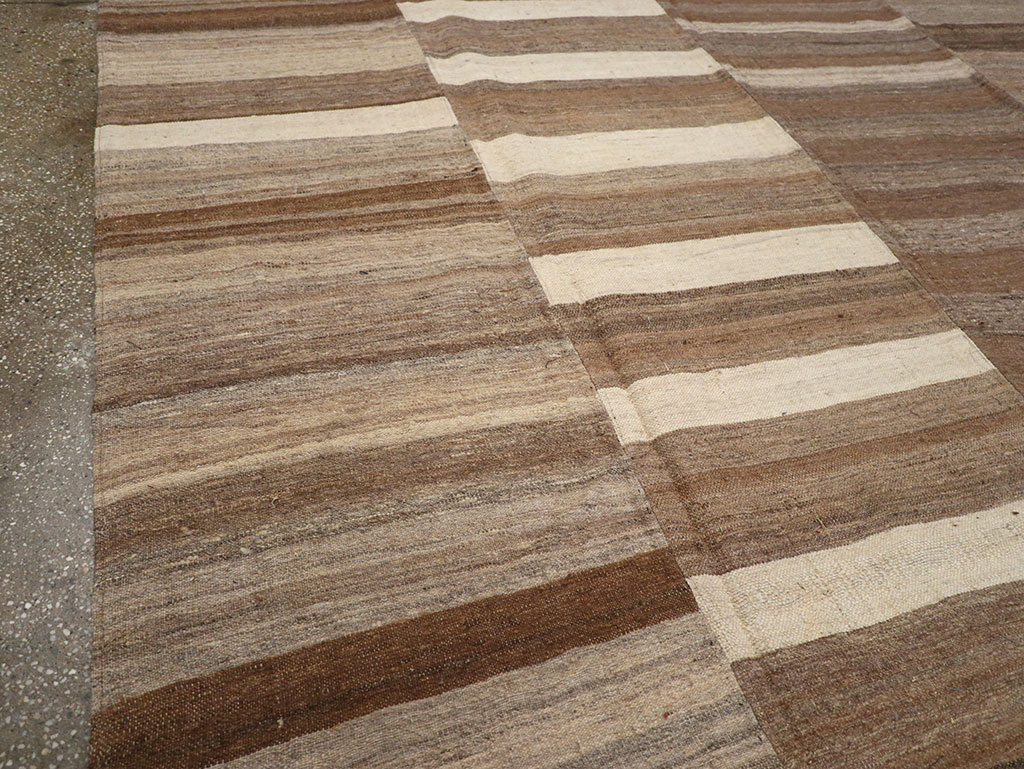 Vintage Turkish Flatweave Kilim Room Size Carpet, No.33092 - Gsblank