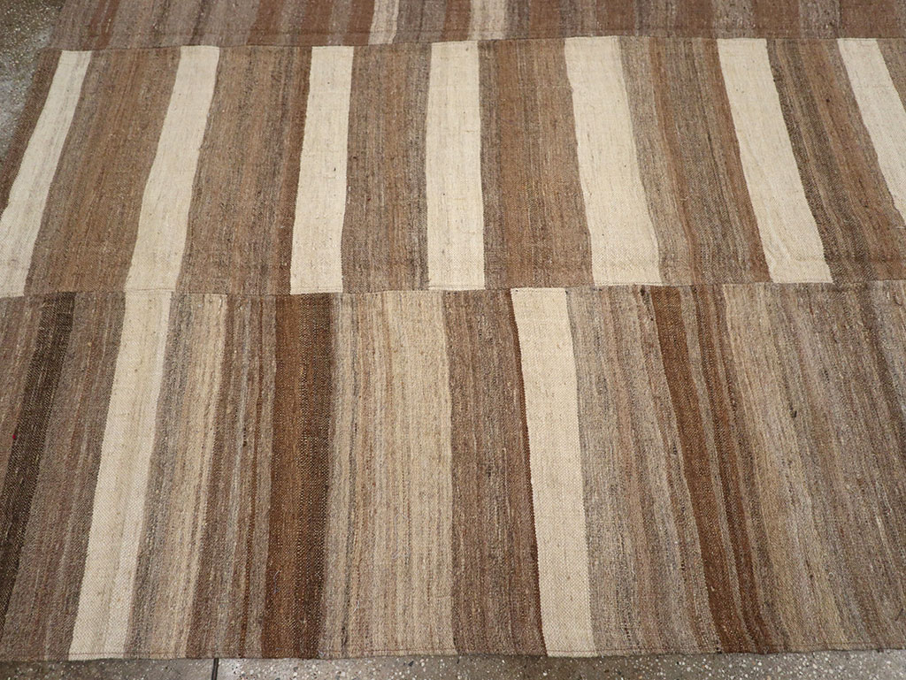 Vintage Turkish Flatweave Kilim Room Size Carpet, No.33092 - Gsblank