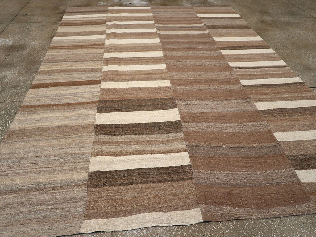 Vintage Turkish Flatweave Kilim Room Size Carpet, No.33092 - Gsblank