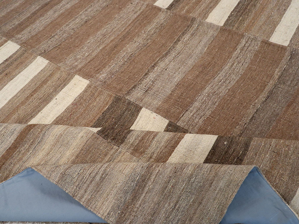 Vintage Turkish Flatweave Kilim Room Size Carpet, No.33092 - Gsblank