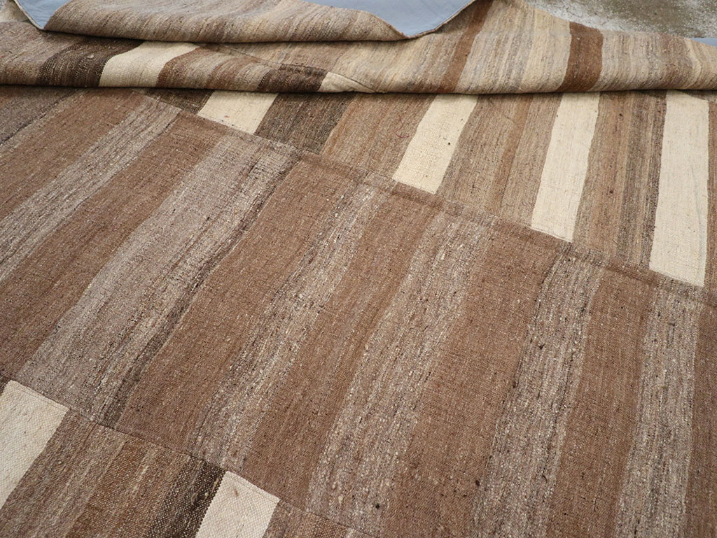 Vintage Turkish Flatweave Kilim Room Size Carpet, No.33092 - Gsblank