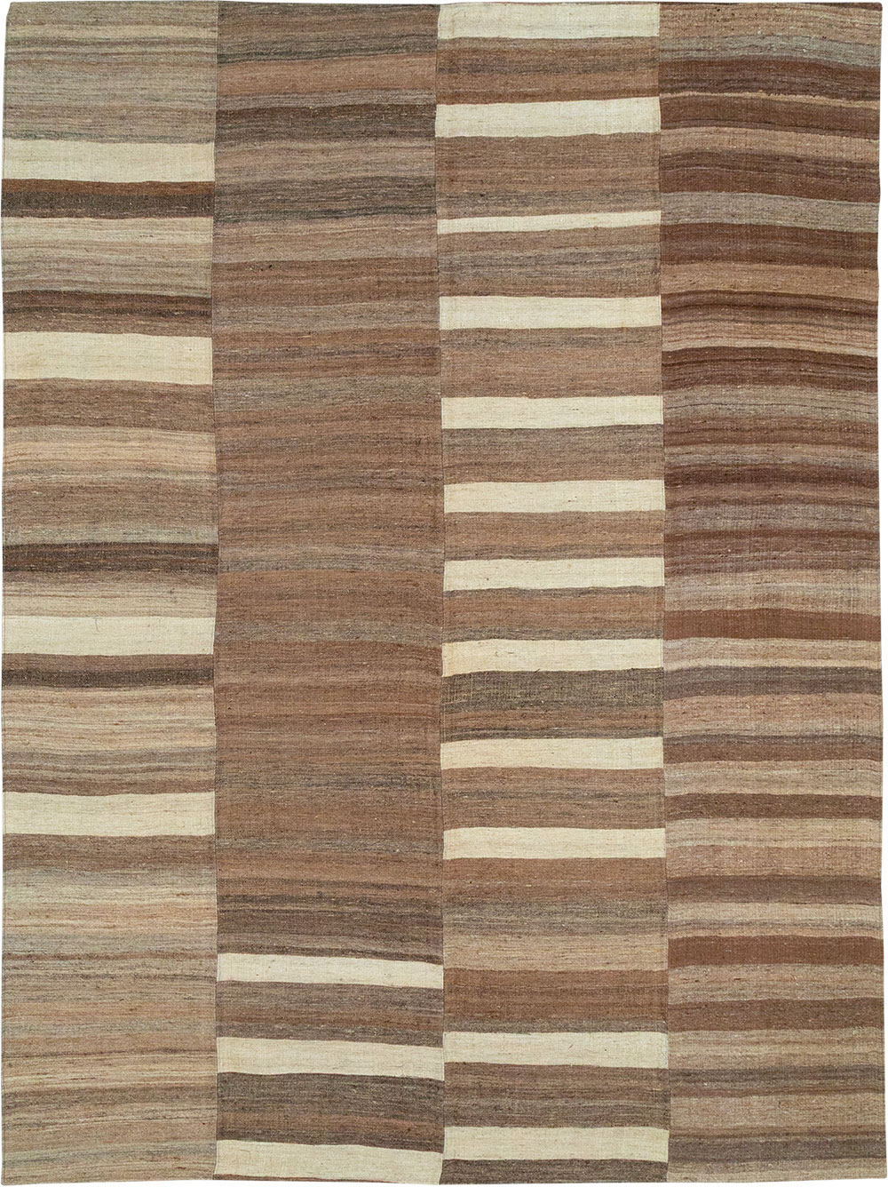 Vintage Turkish Flatweave Kilim Room Size Carpet, No.33093 - Gsblank