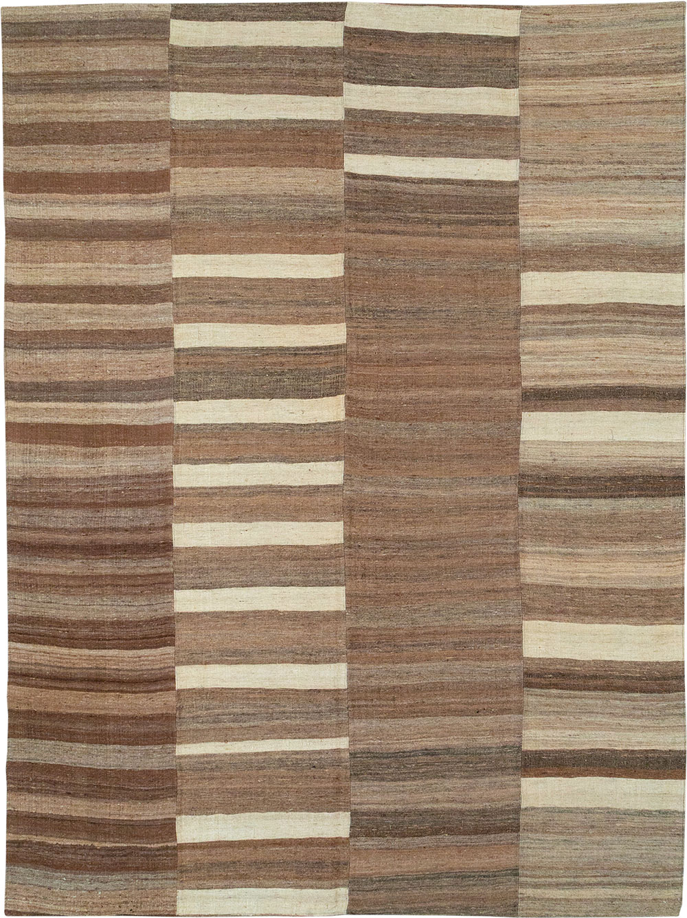 Vintage Turkish Flatweave Kilim Room Size Carpet, No.33093 - Gsblank