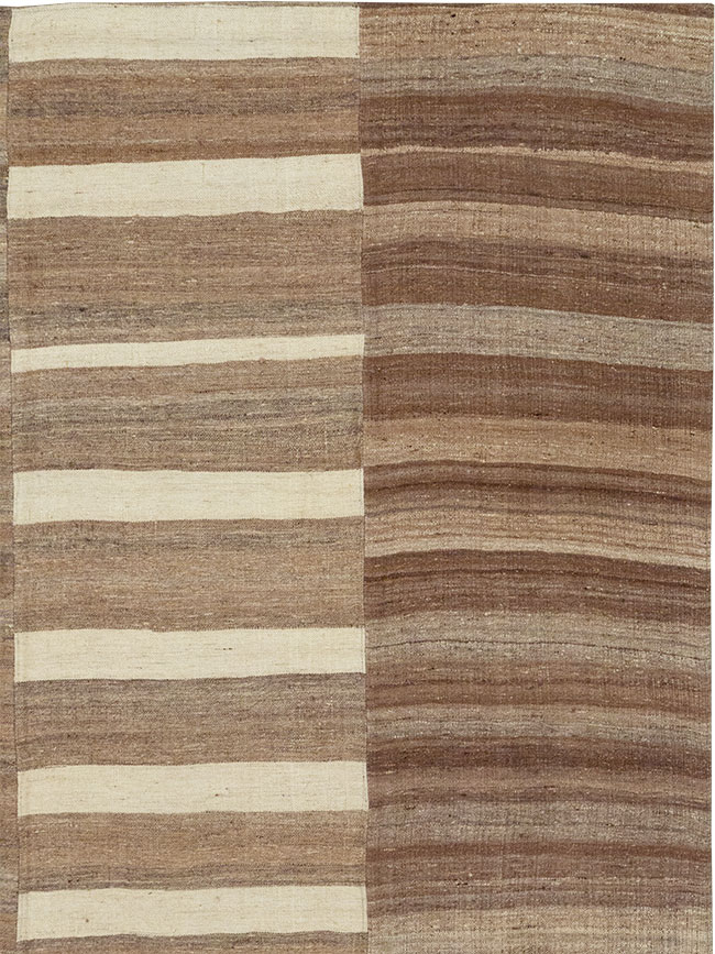 Vintage Turkish Flatweave Kilim Room Size Carpet, No.33093 - Gsblank