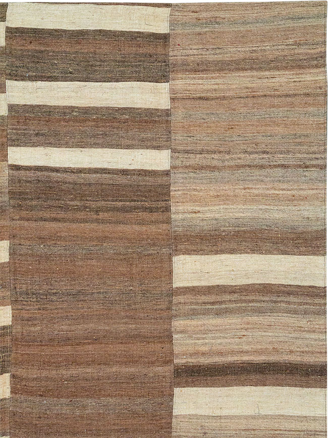 Vintage Turkish Flatweave Kilim Room Size Carpet, No.33093 - Gsblank