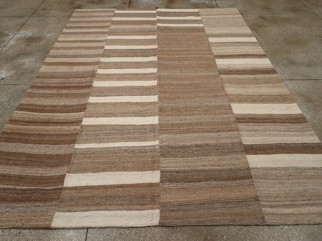 Vintage Turkish Flatweave Kilim Room Size Carpet, No.33093 - Gsblank