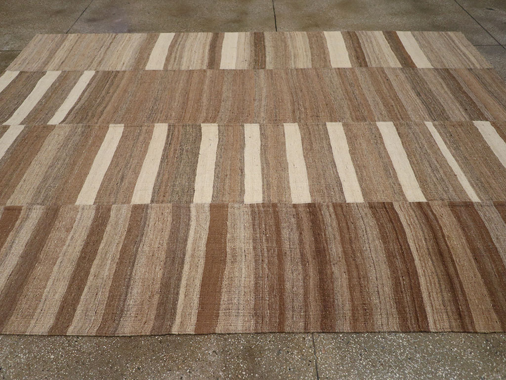 Vintage Turkish Flatweave Kilim Room Size Carpet, No.33093 - Gsblank