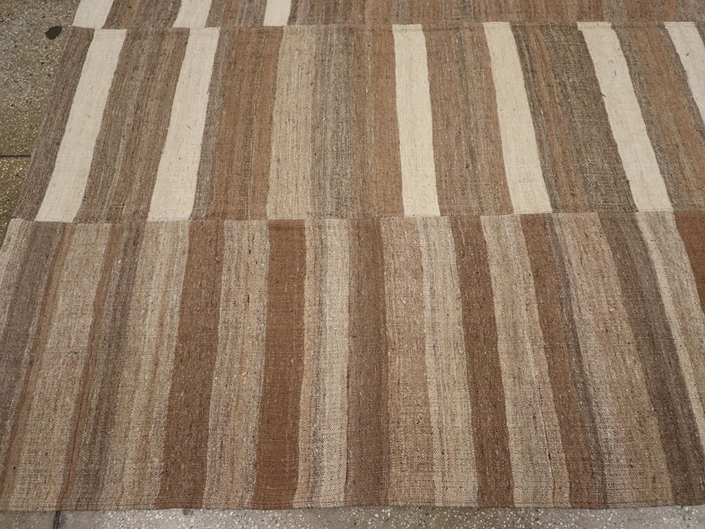 Vintage Turkish Flatweave Kilim Room Size Carpet, No.33093 - Gsblank