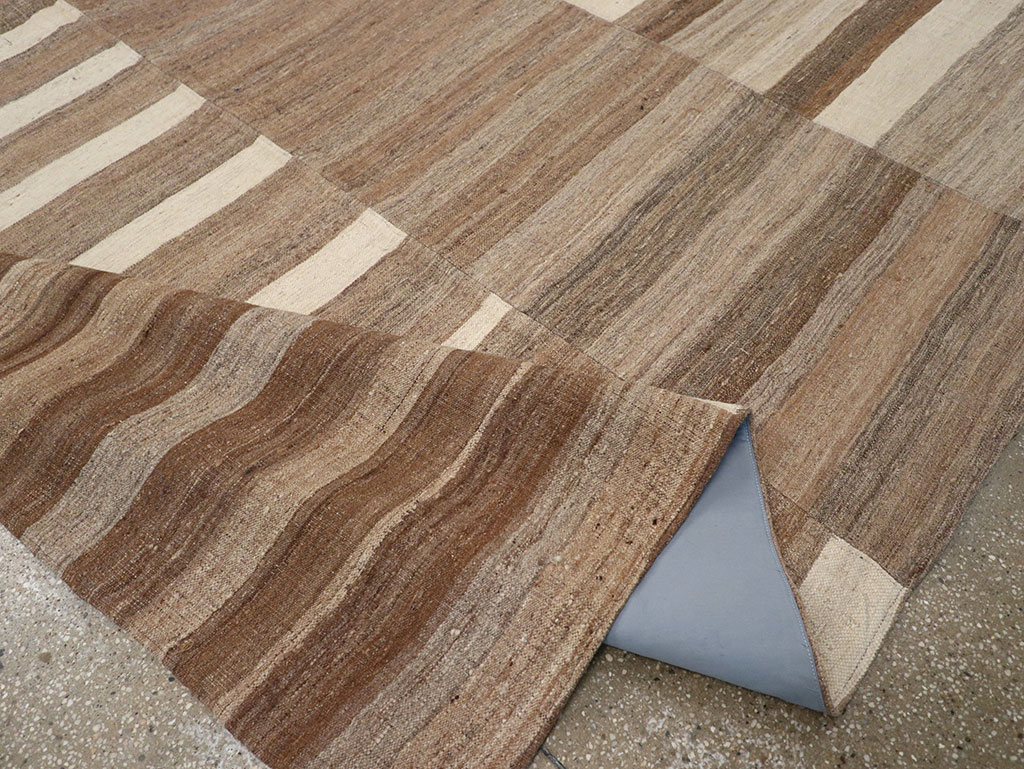 Vintage Turkish Flatweave Kilim Room Size Carpet, No.33093 - Gsblank