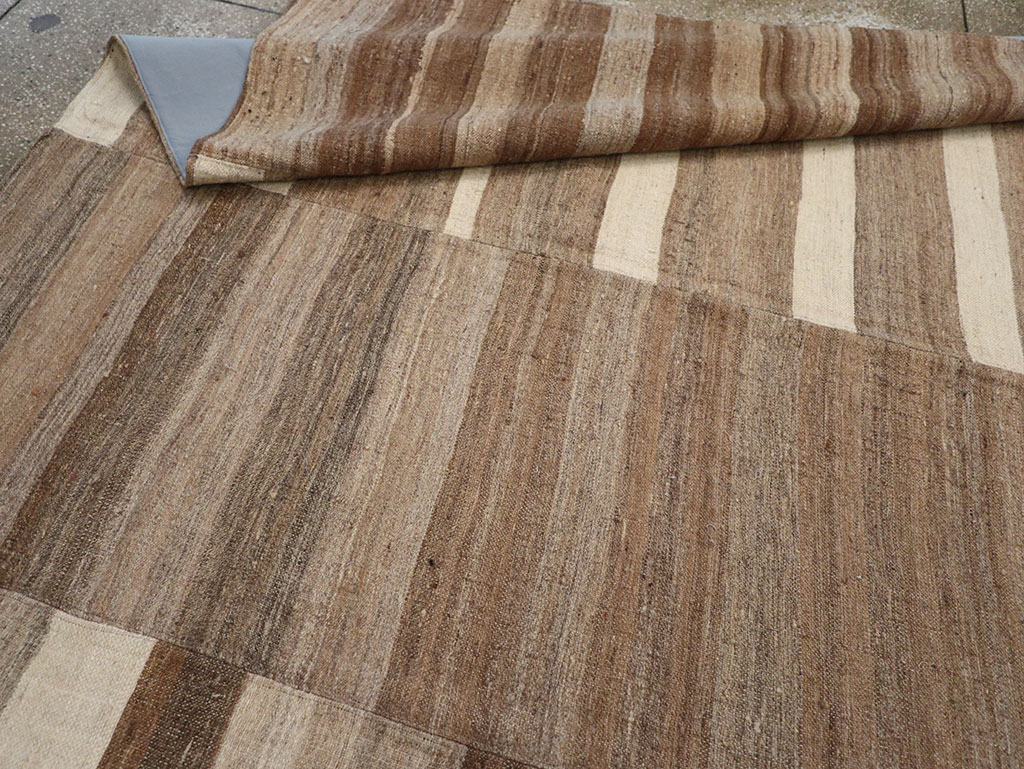 Vintage Turkish Flatweave Kilim Room Size Carpet, No.33093 - Gsblank