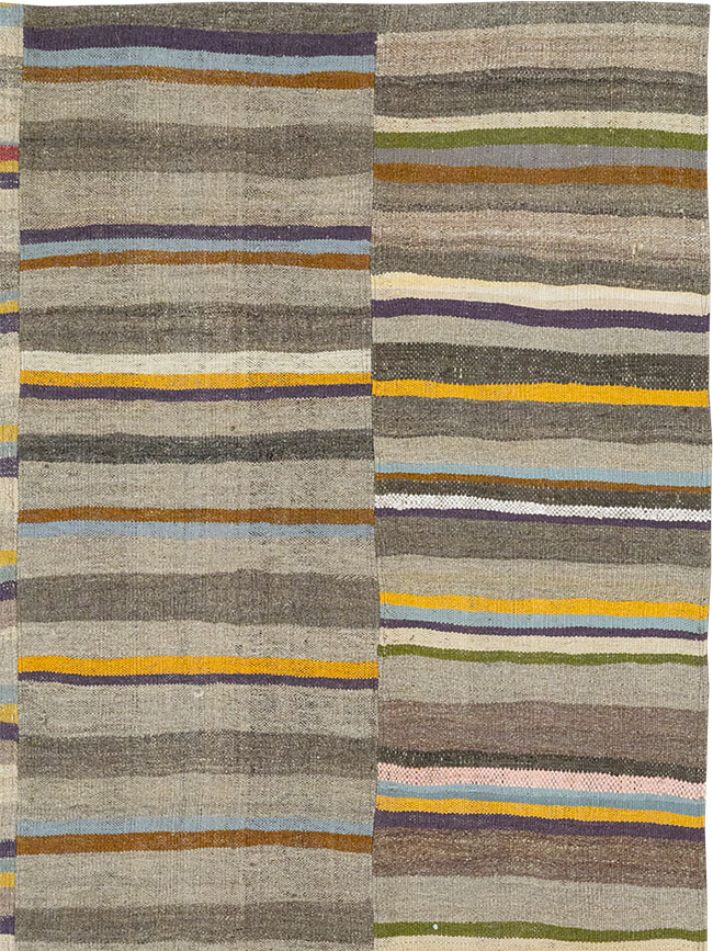 Vintage Turkish Flatweave Kilim Room Size Carpet, No.33094 - Gsblank