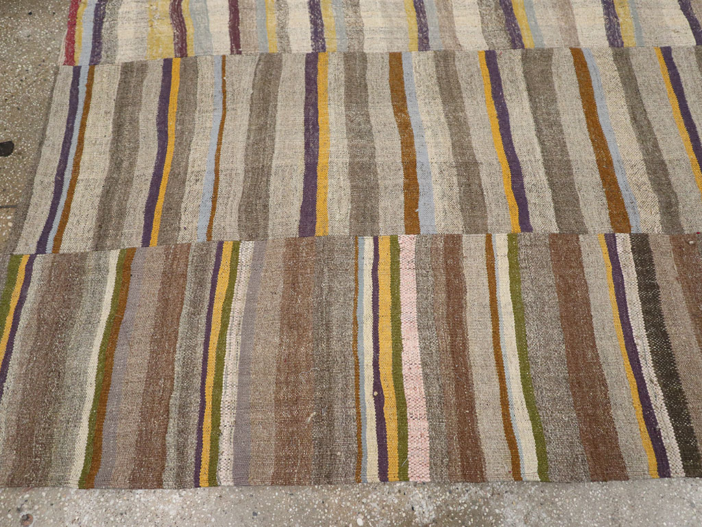 Vintage Turkish Flatweave Kilim Room Size Carpet, No.33094 - Gsblank