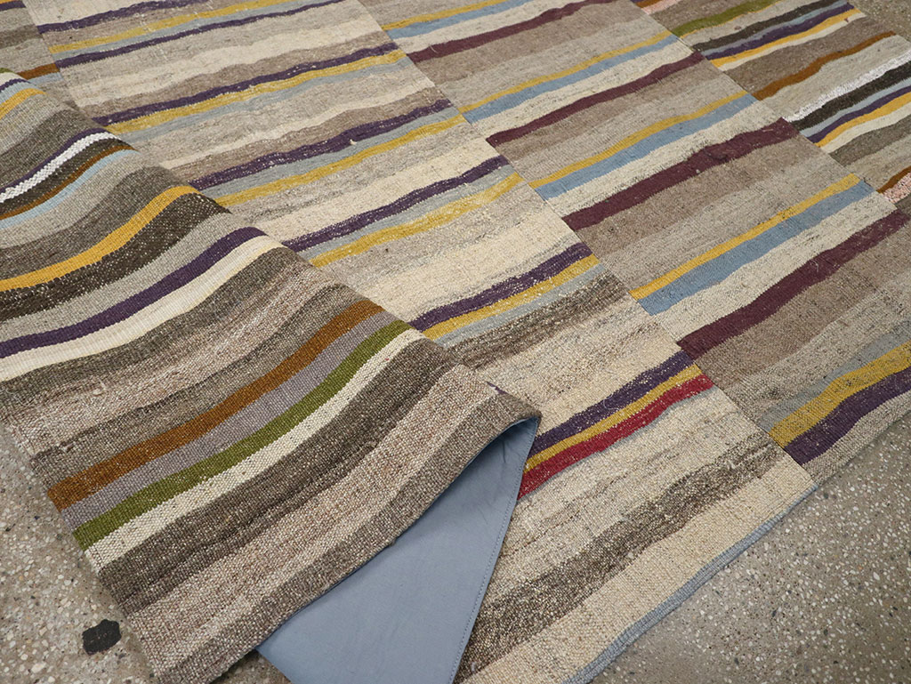 Vintage Turkish Flatweave Kilim Room Size Carpet, No.33094 - Gsblank