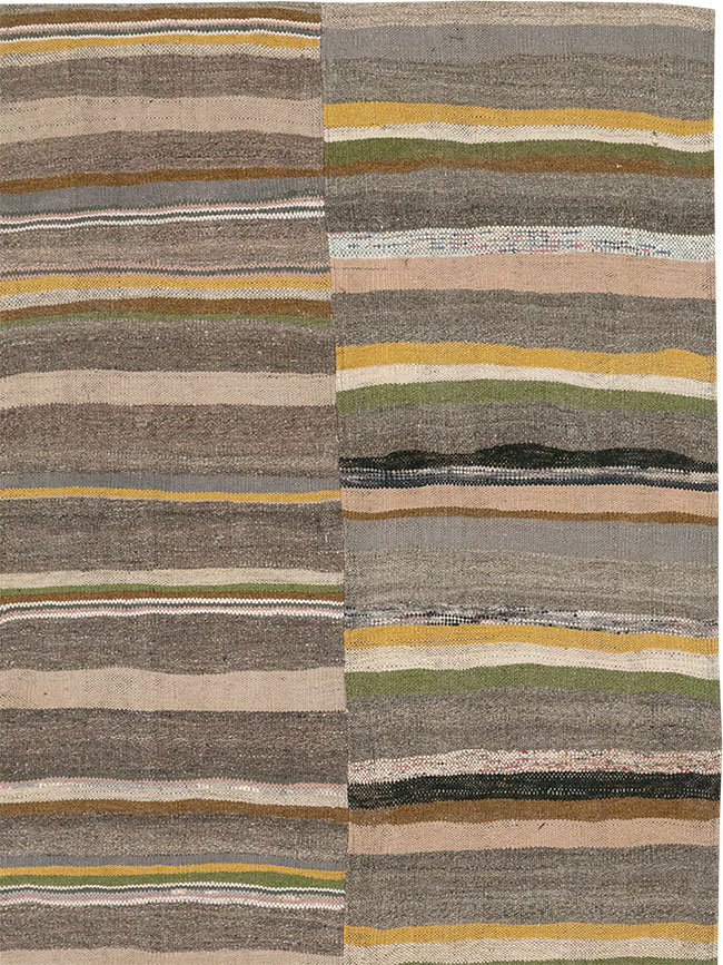 Vintage Turkish Flatweave Kilim Room Size Carpet, No.33095 - Gsblank