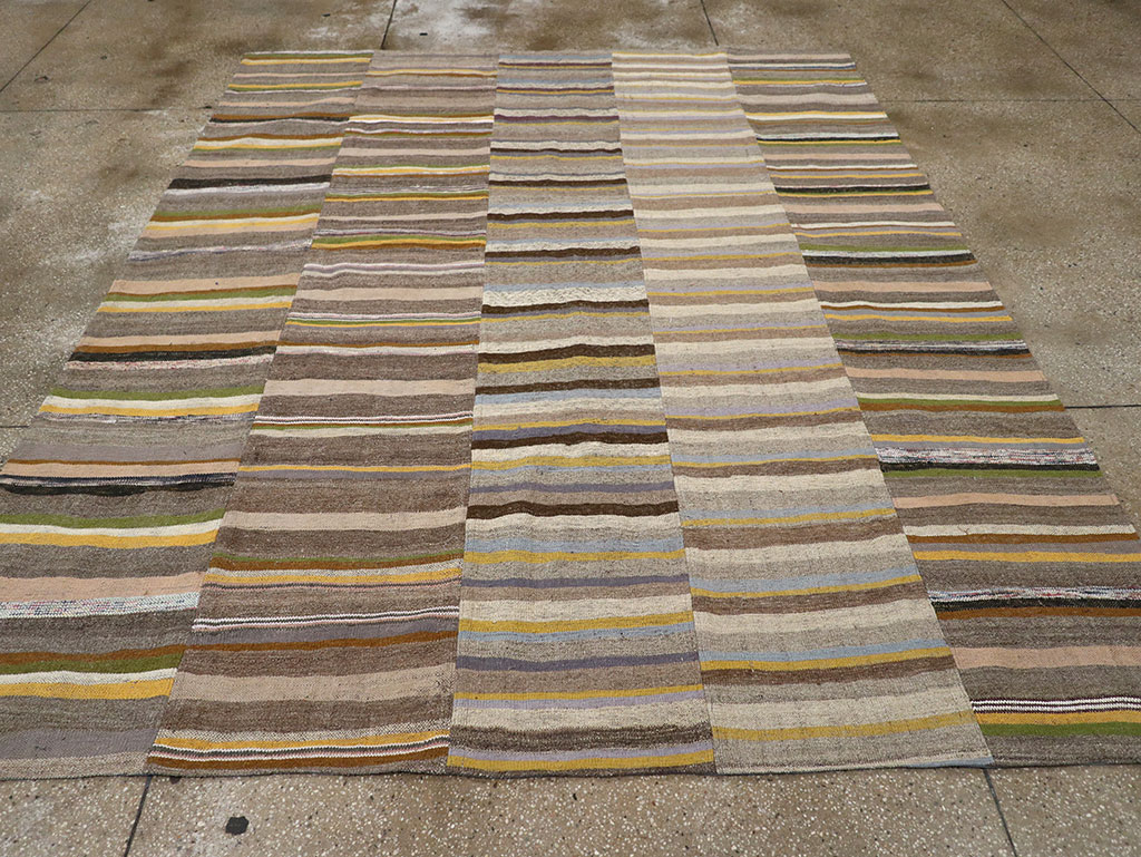 Vintage Turkish Flatweave Kilim Room Size Carpet, No.33095 - Gsblank