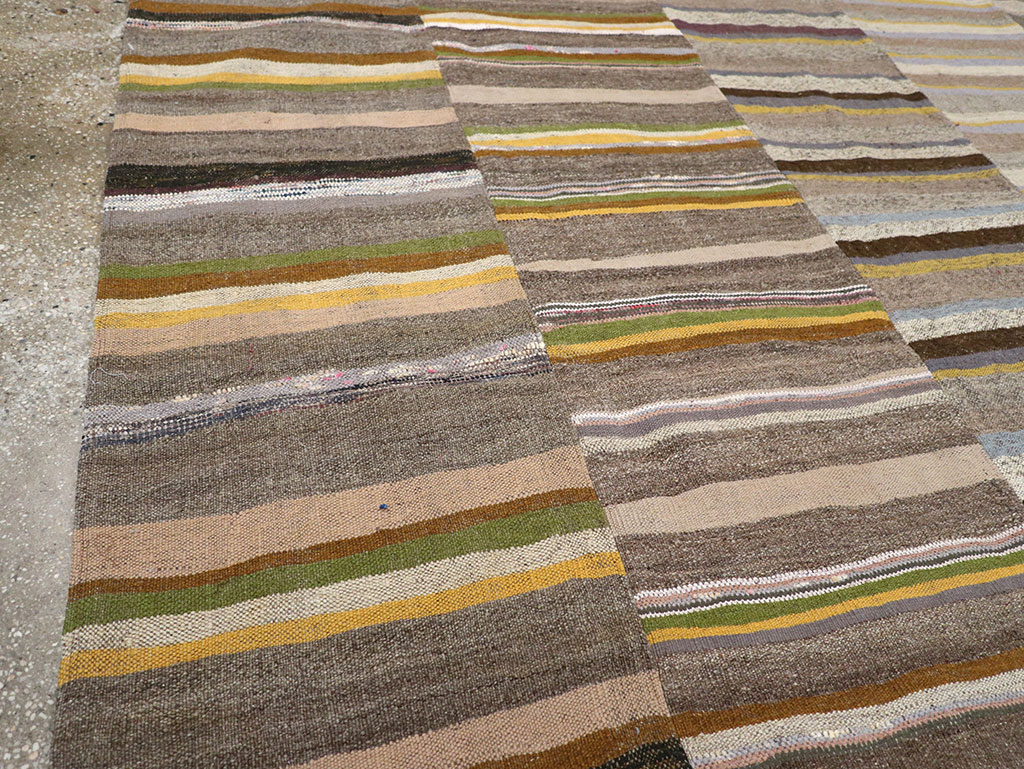 Vintage Turkish Flatweave Kilim Room Size Carpet, No.33095 - Gsblank