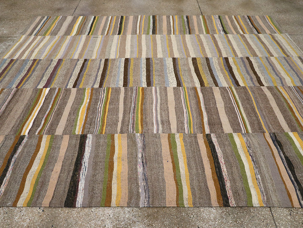 Vintage Turkish Flatweave Kilim Room Size Carpet, No.33095 - Gsblank