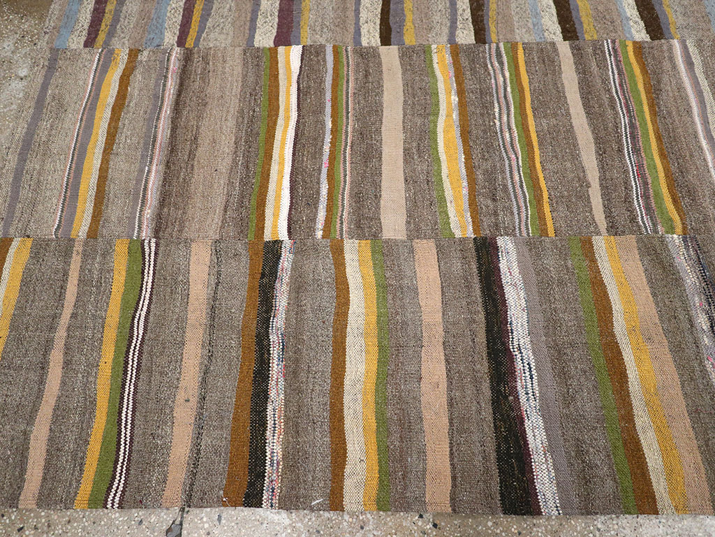 Vintage Turkish Flatweave Kilim Room Size Carpet, No.33095 - Gsblank