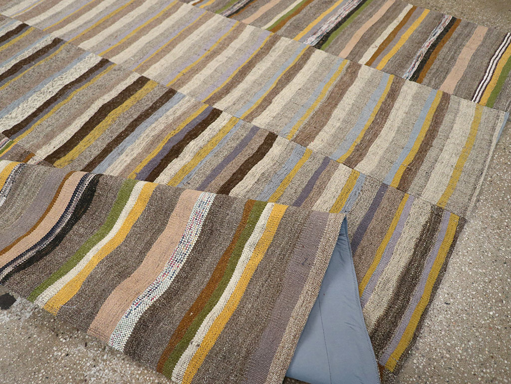 Vintage Turkish Flatweave Kilim Room Size Carpet, No.33095 - Gsblank