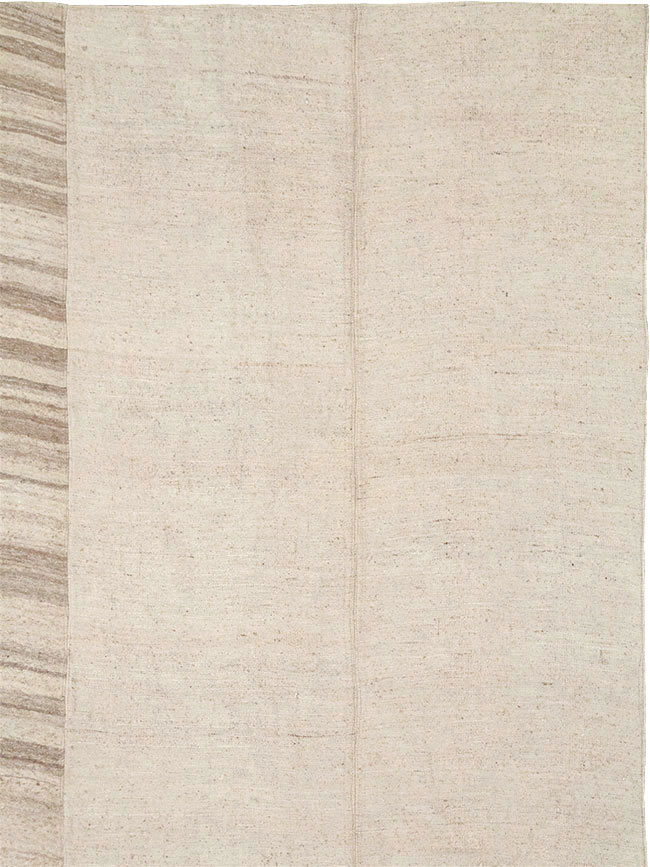 Vintage Turkish Flatweave Kilim Room Size Carpet, No.33096 - Gsblank