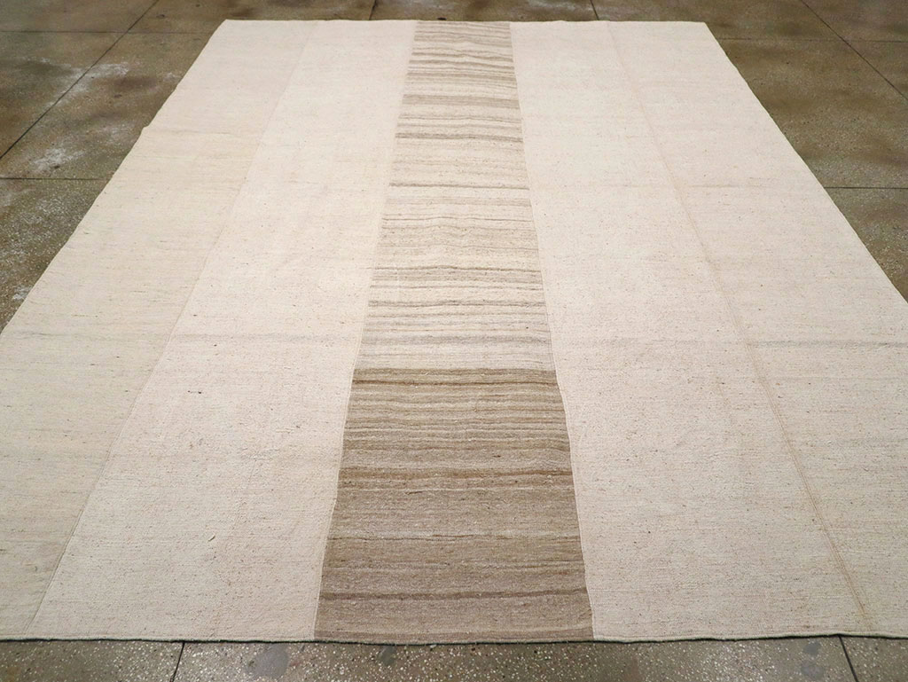 Vintage Turkish Flatweave Kilim Room Size Carpet, No.33096 - Gsblank