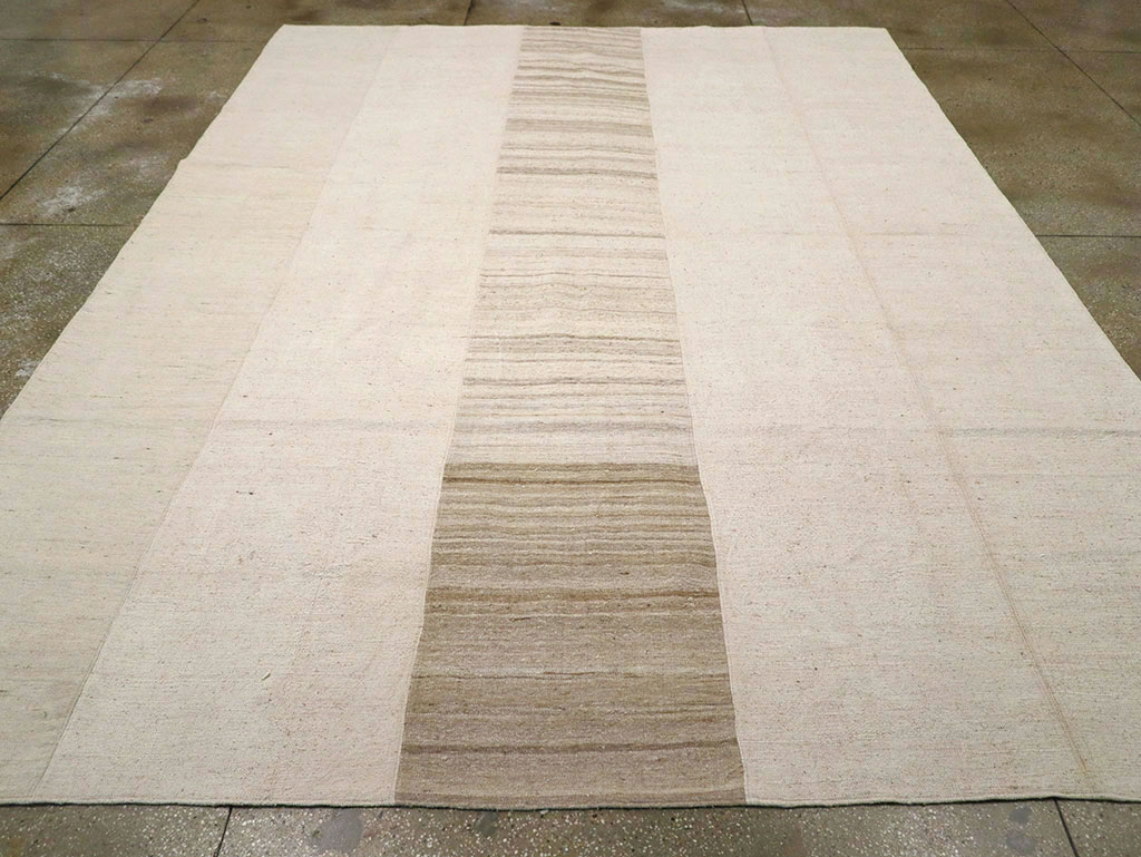 Vintage Turkish Flatweave Kilim Room Size Carpet, No.33096 - Gsblank