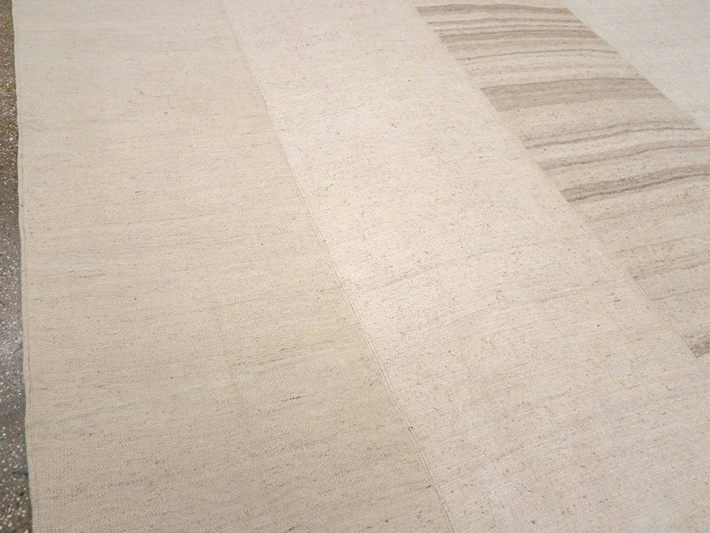 Vintage Turkish Flatweave Kilim Room Size Carpet, No.33096 - Gsblank