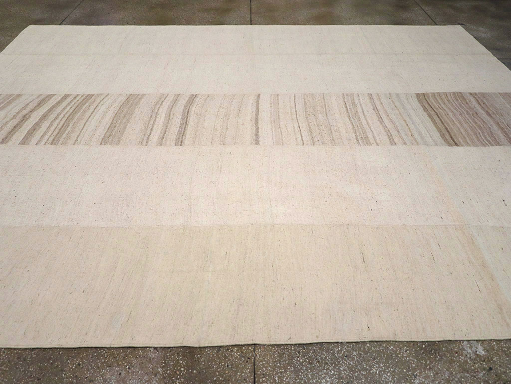 Vintage Turkish Flatweave Kilim Room Size Carpet, No.33096 - Gsblank