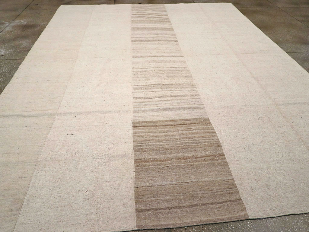 Vintage Turkish Flatweave Kilim Room Size Carpet, No.33096 - Gsblank