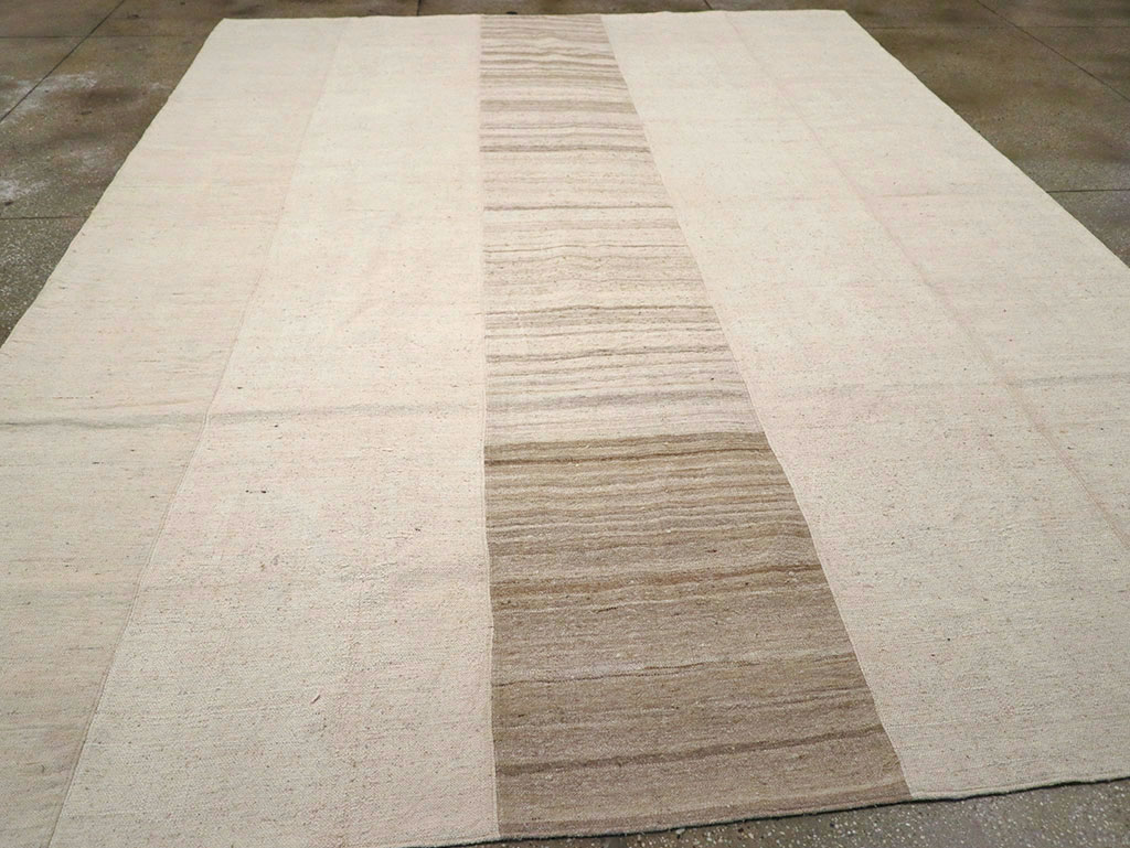 Vintage Turkish Flatweave Kilim Room Size Carpet, No.33096 - Gsblank