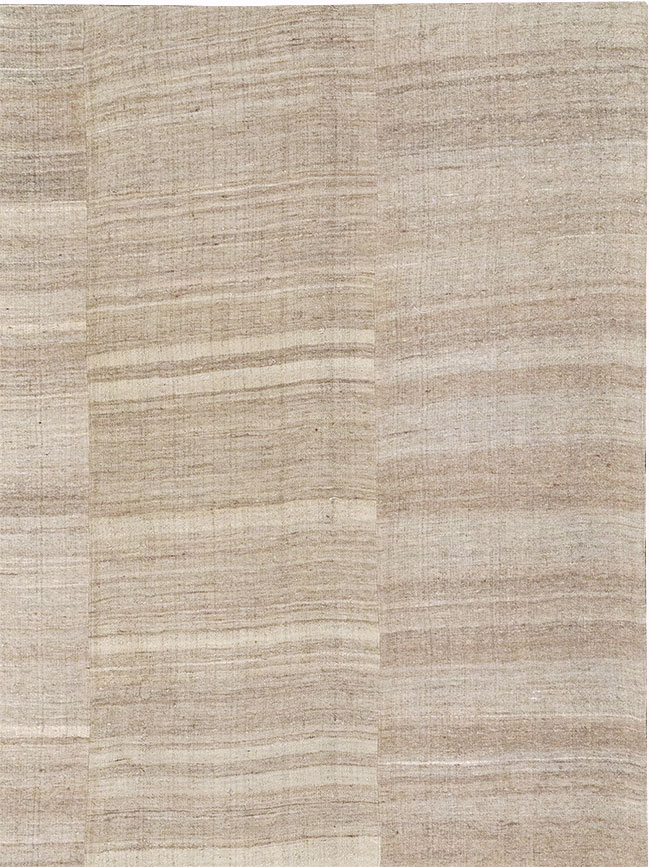 Vintage Turkish Flatweave Kilim Large Room Size Carpet, No.33097 - Gsblank