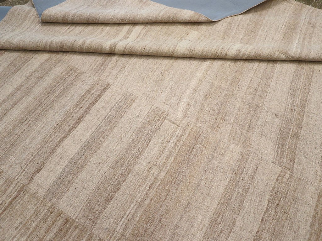 Vintage Turkish Flatweave Kilim Large Room Size Carpet, No.33097 - Gsblank